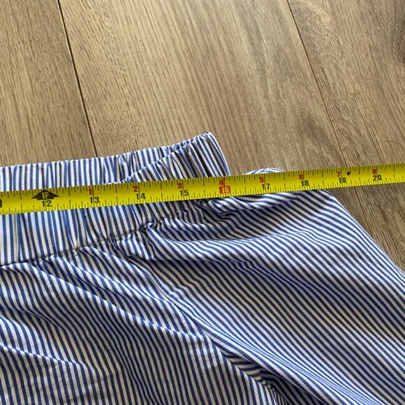 Zac & Rachel Off-the-Shoulder Blue Striped Blouse - Picture 6 of 10